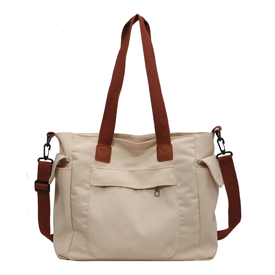 Женские парусиновые сумки через плечо для отдыха вместительные женские модные