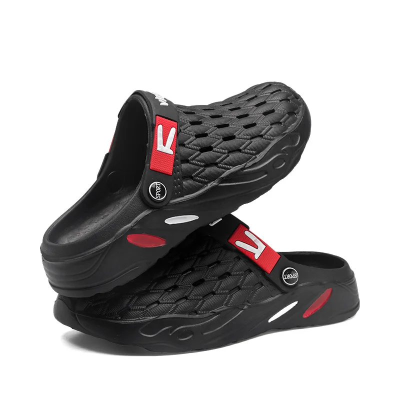 Мужские сандалии с дырками повседневные Нескользящие на толстой подошве