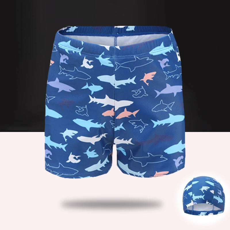 

(M-4XL) детские плавки для мальчиков мультяшный гидрокостюм серфинг купальники с шапочкой купальный костюм детская пляжная одежда
