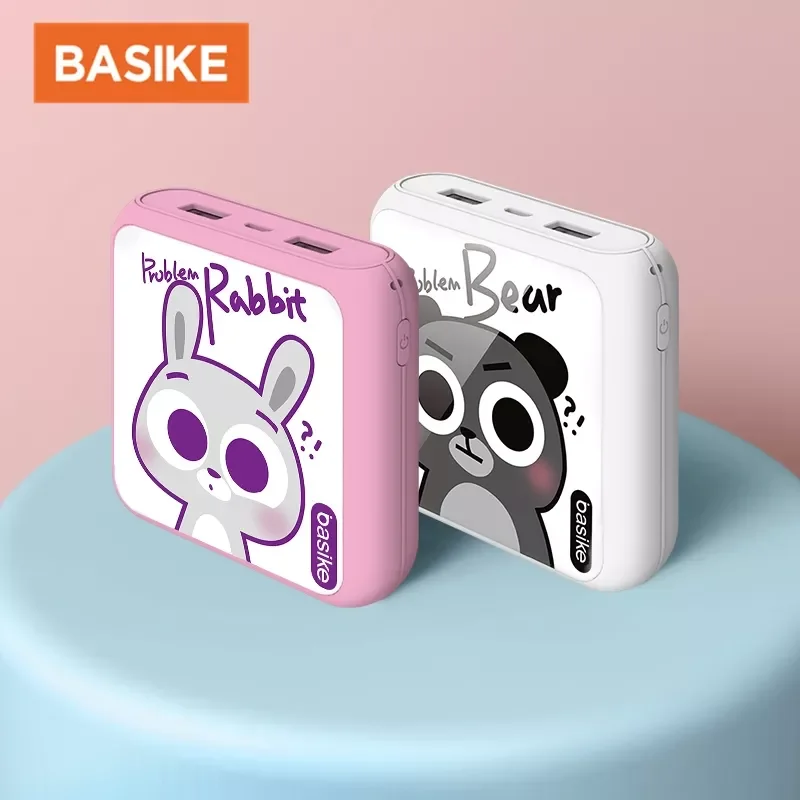 

NEW2023 Mini Power Bank 10000mAh 5000mAh Cute Bear Rabbit Cat Poverbank External Battery Portable Powerbank for Xiaomi iPhone Hu