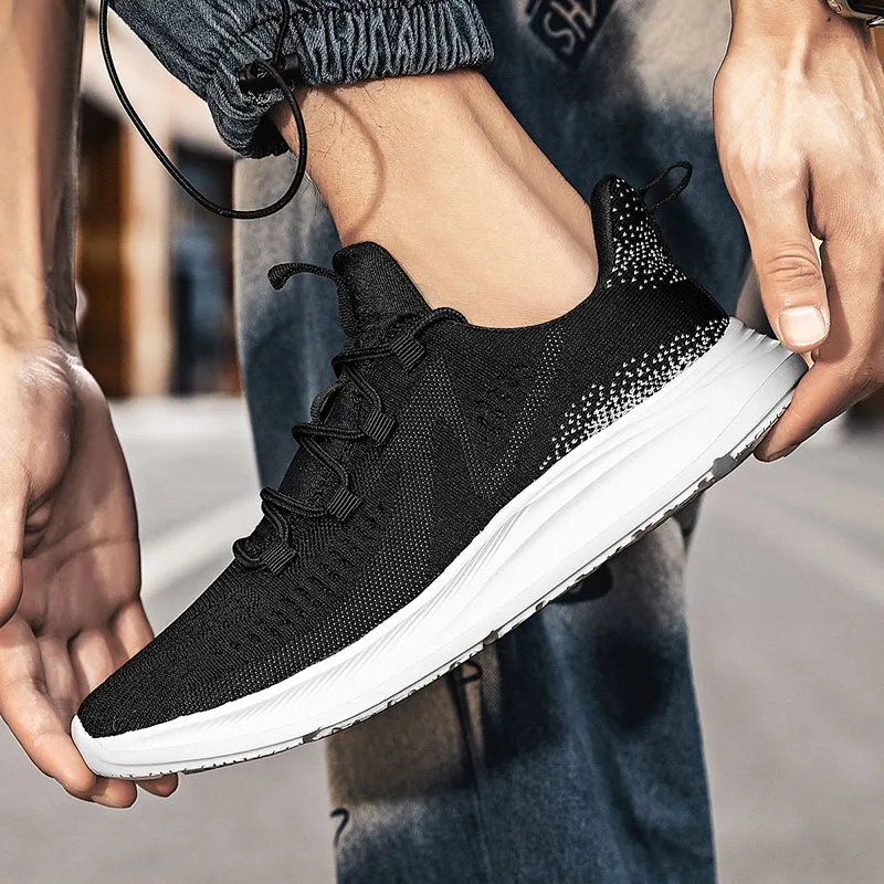 

Новинка 2022, весна и осень, мужская повседневная спортивная обувь, сетчатые туфли, модные Универсальные уличные кроссовки для бега, Мужская С...