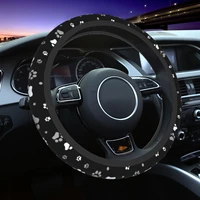 37 38 car steering wheel cover cute animal paw pattern universal braid on the steering wheel cover car styling auto accessories