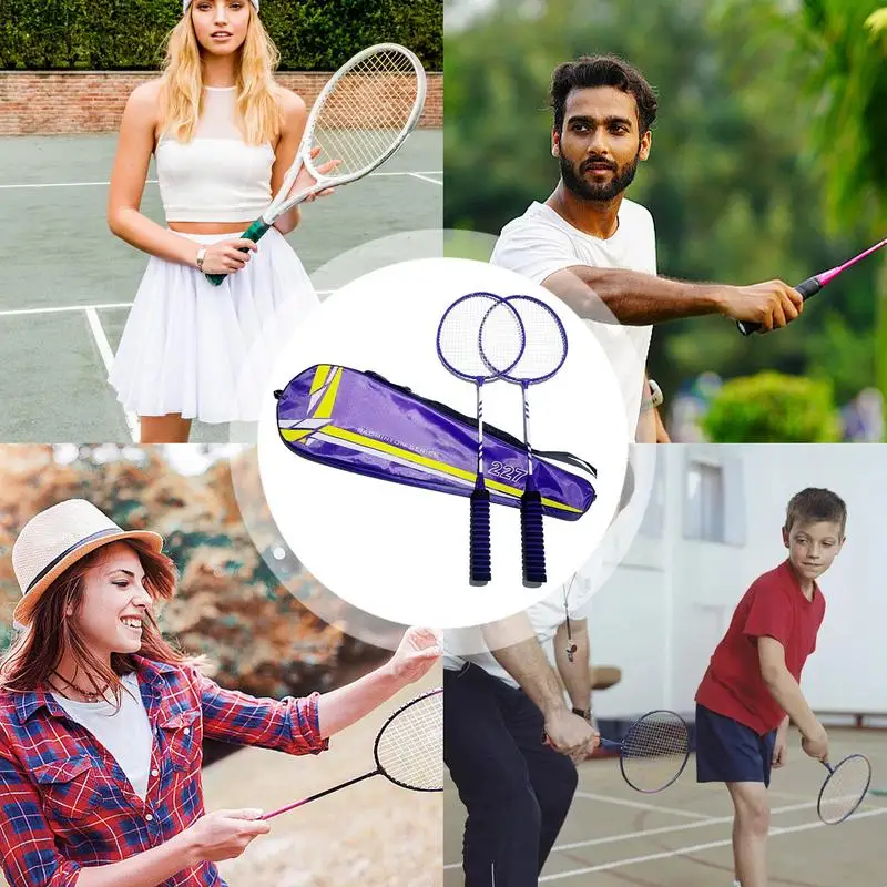 Набор ракеток для бадминтона сменный набор оборудование с эластичными струнами