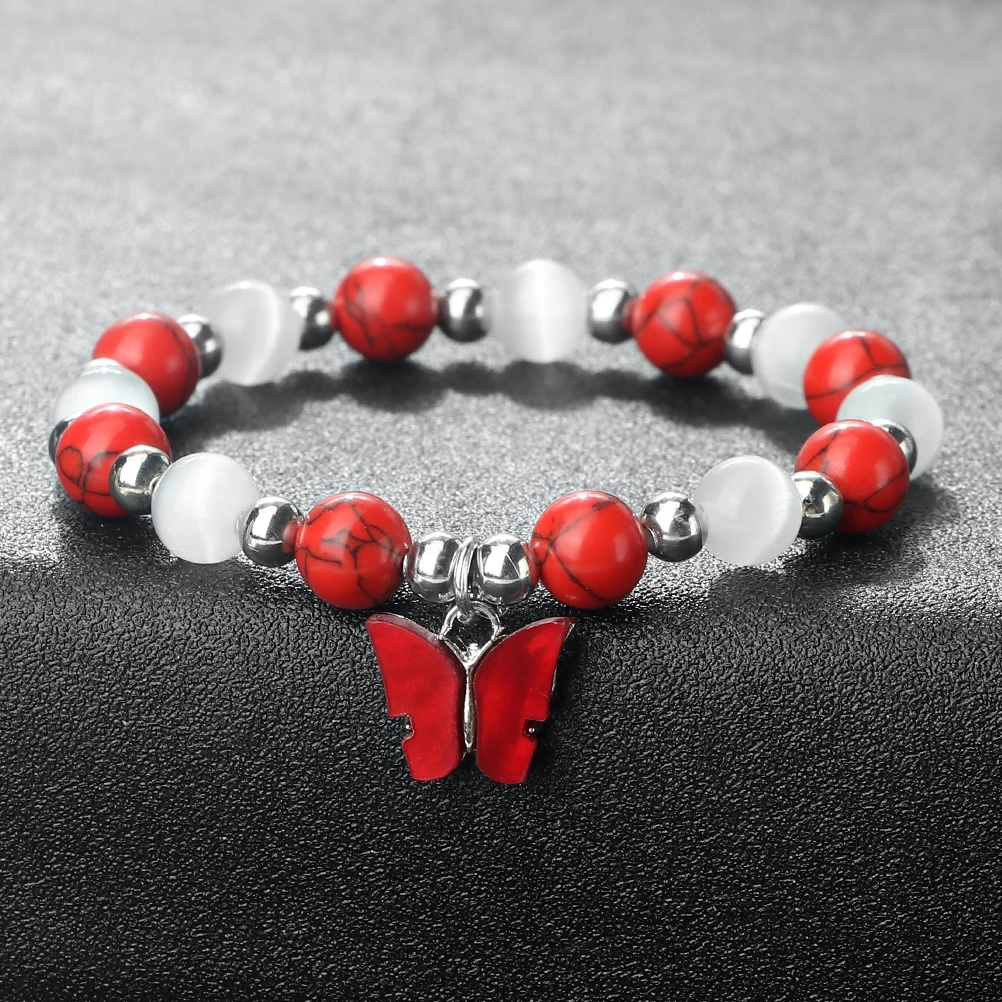 Женский браслет из бисера 8 мм цвета в ассортименте