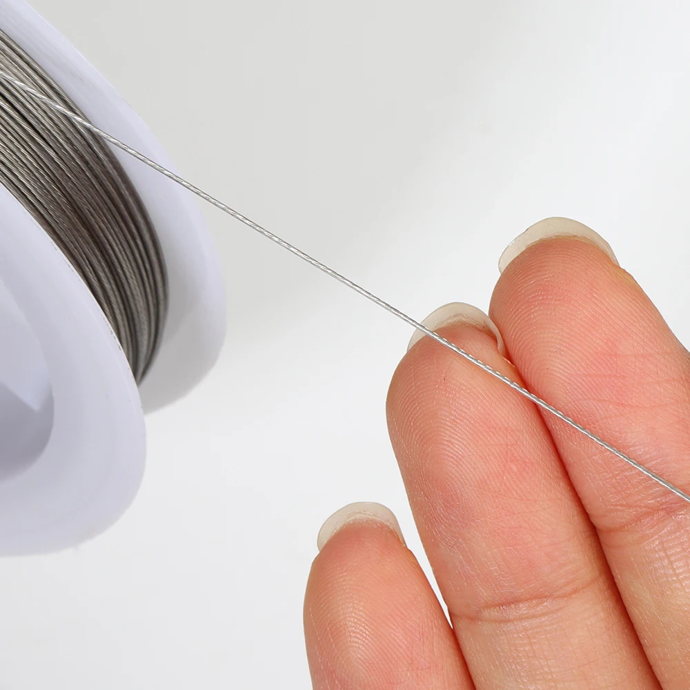 25m 30mRoll Steel Wire 0.3/0.45/0.5/0.6mm Beading Wires Resistant Strong Thread for DIY Craft Jewelry Making Component Wholesale