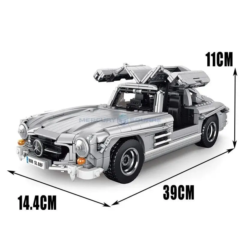 10002 SL Gullwing Coupe техническая модель автомобиля кирпичи 1:12 креативные классические