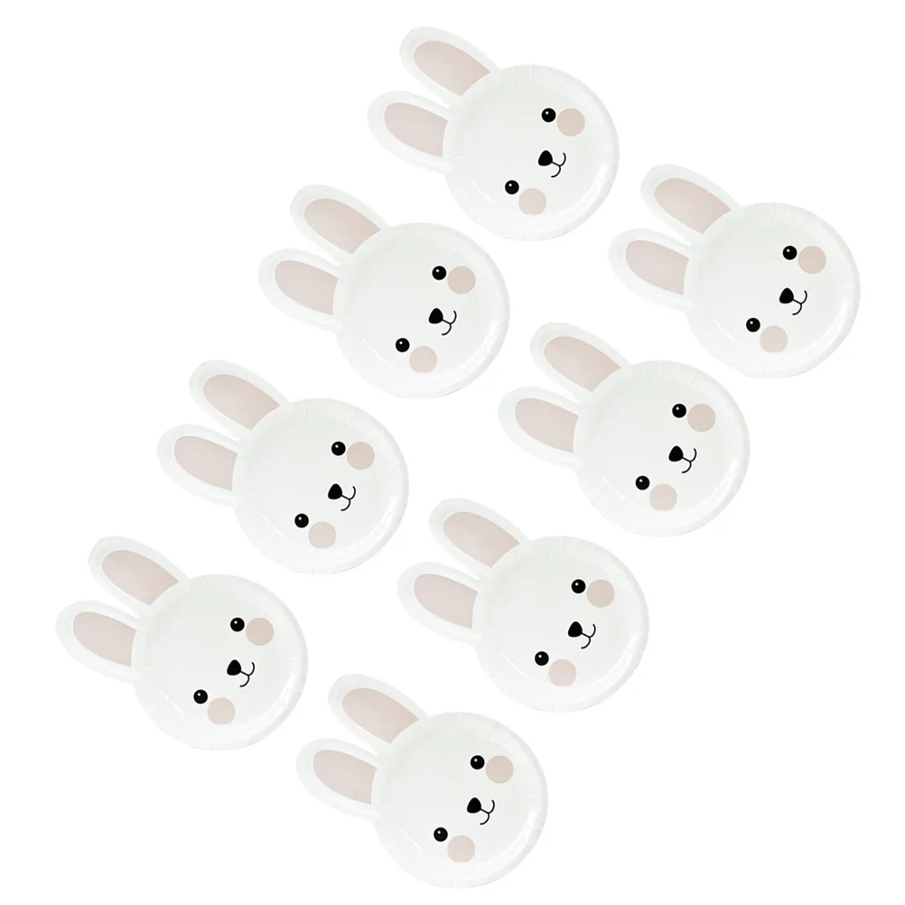 

8pcs Paper Plates Adorable Unique Easter Party Decorations Rabbit Paper Paper Plates