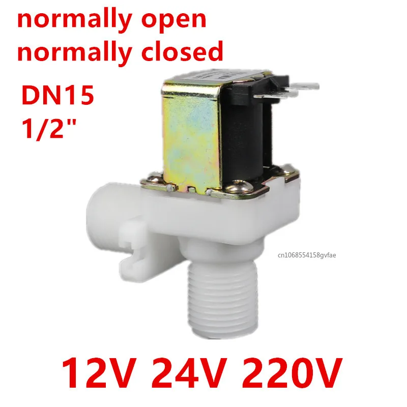 

Пластиковый электромагнитный клапан DN15, 1/2 дюйма, 12 В, 24 В, 220 В, нормально открытый нормально закрытый питьевой фонтан, прямоугольный фотоэлемент