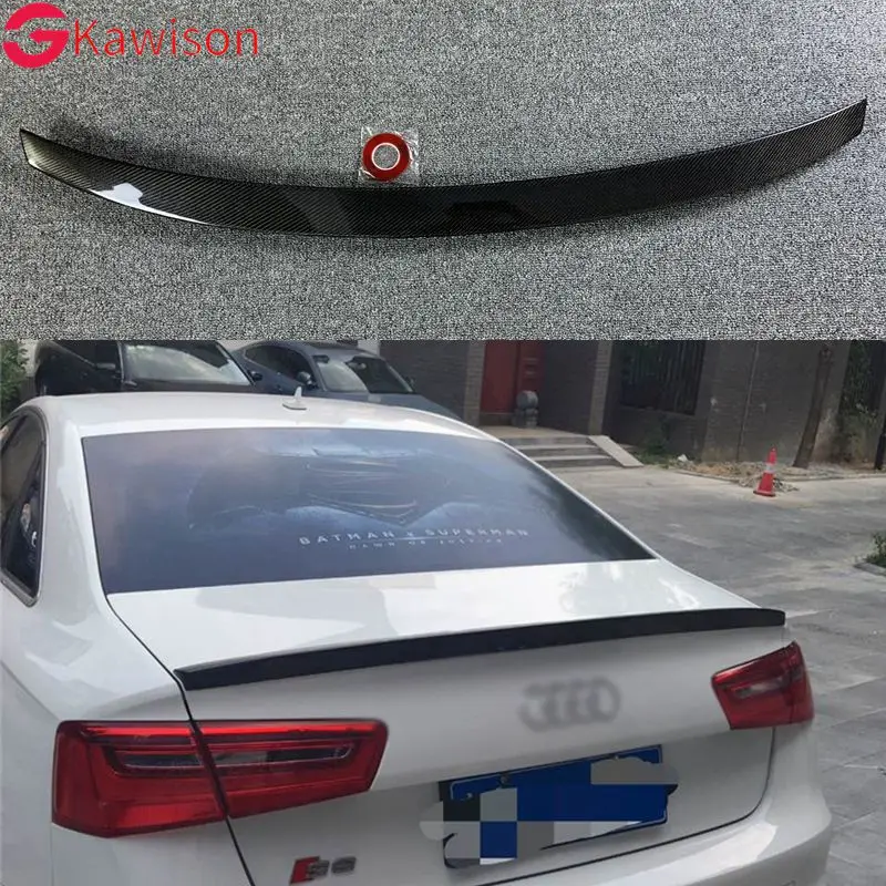 

C7 A6 Spoiler S6 Style Carbon Fiber Spoiler Rear Trunk Wing For Audi A6 C7 / 4G 2012 - UP Fit 4-Door Sedan Only