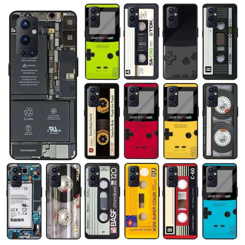 

Cassette Tape Battery Game Boy Case for OnePlus 10 Pro 10T 7T Pro 8 8Pro 8T 9 Pro 9R 9RT Nord2 OnePlus N100 N10 N200 Nord CE