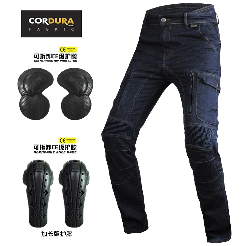 CORDURA VOLERO New Motorcycle Riding Pants Jeans Casual Multi-pocket Small Foot Belt Protection Wear-resistant Men and Women enlarge