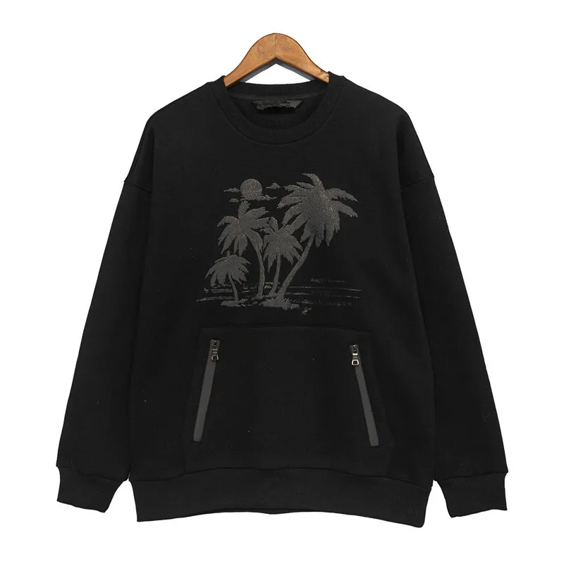 

New 2021 Men Classic Coconut palm Hoodies Hoody hooded Sweatshirts velvet Cotton Drake Thick Fleece Street Hip hop #A314