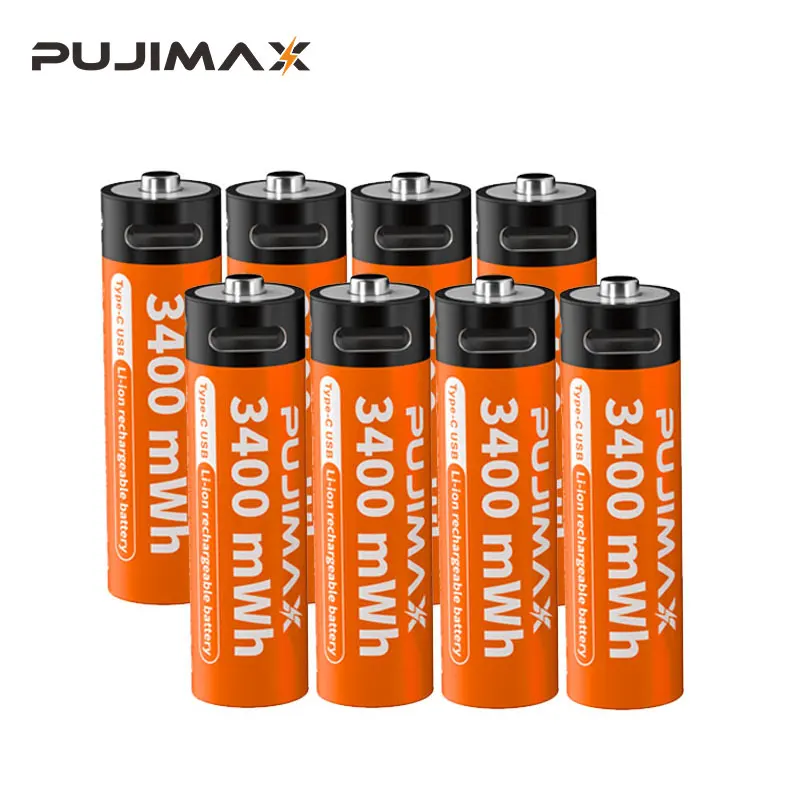 Литий-ионный аккумулятор PUJIMAX AA, 1,5 в, МВтч, с портом Type-C