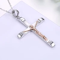 sterling silver necklace fashion jesus cross pendant boutique christ pendant necklace