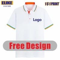 elike 8 colors fashion custom polo shirt logo print personal design company brand embroidery men and women clothing s 4xl 2022