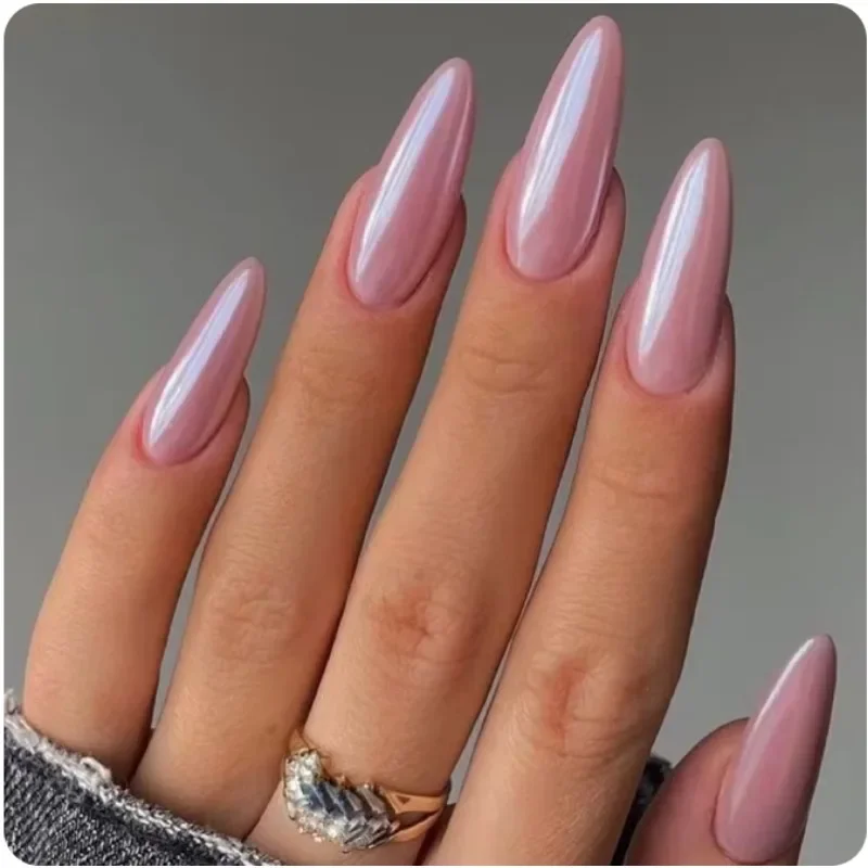 10 г 1 коробка вишнево-розовый хромированный жемчужный порошок для ногтей с