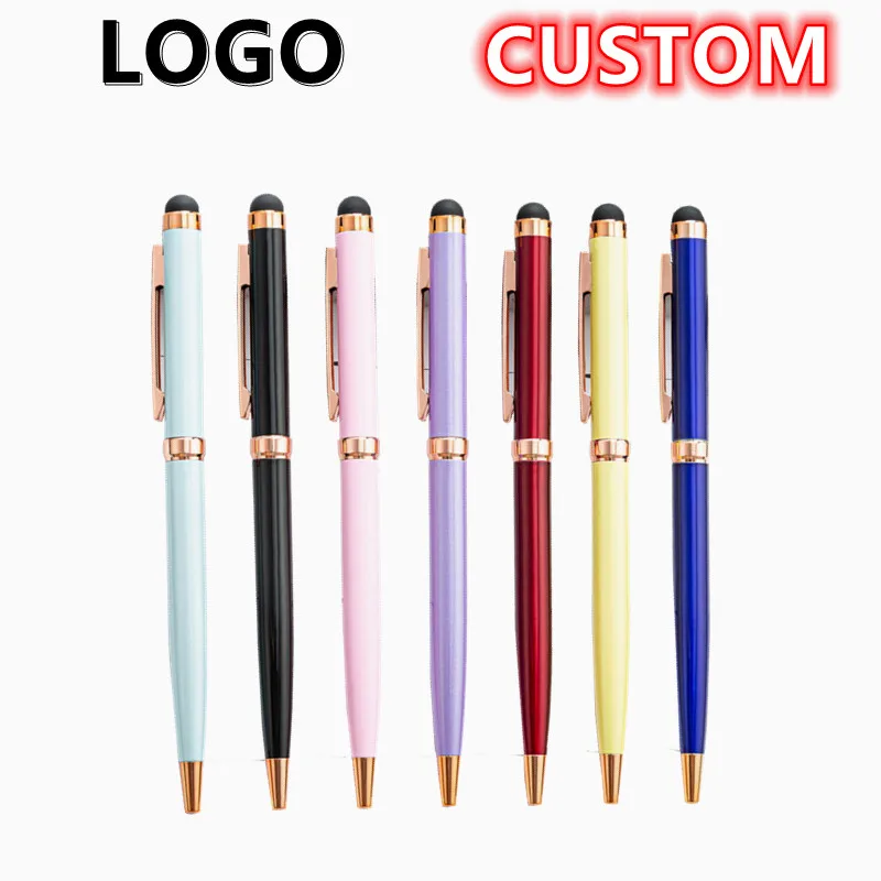 

1Pcs Crystal Ballpoint Pen Stylus Touch Pen Writing Stationery Office School Supply Spinning Metal Nurse Pens