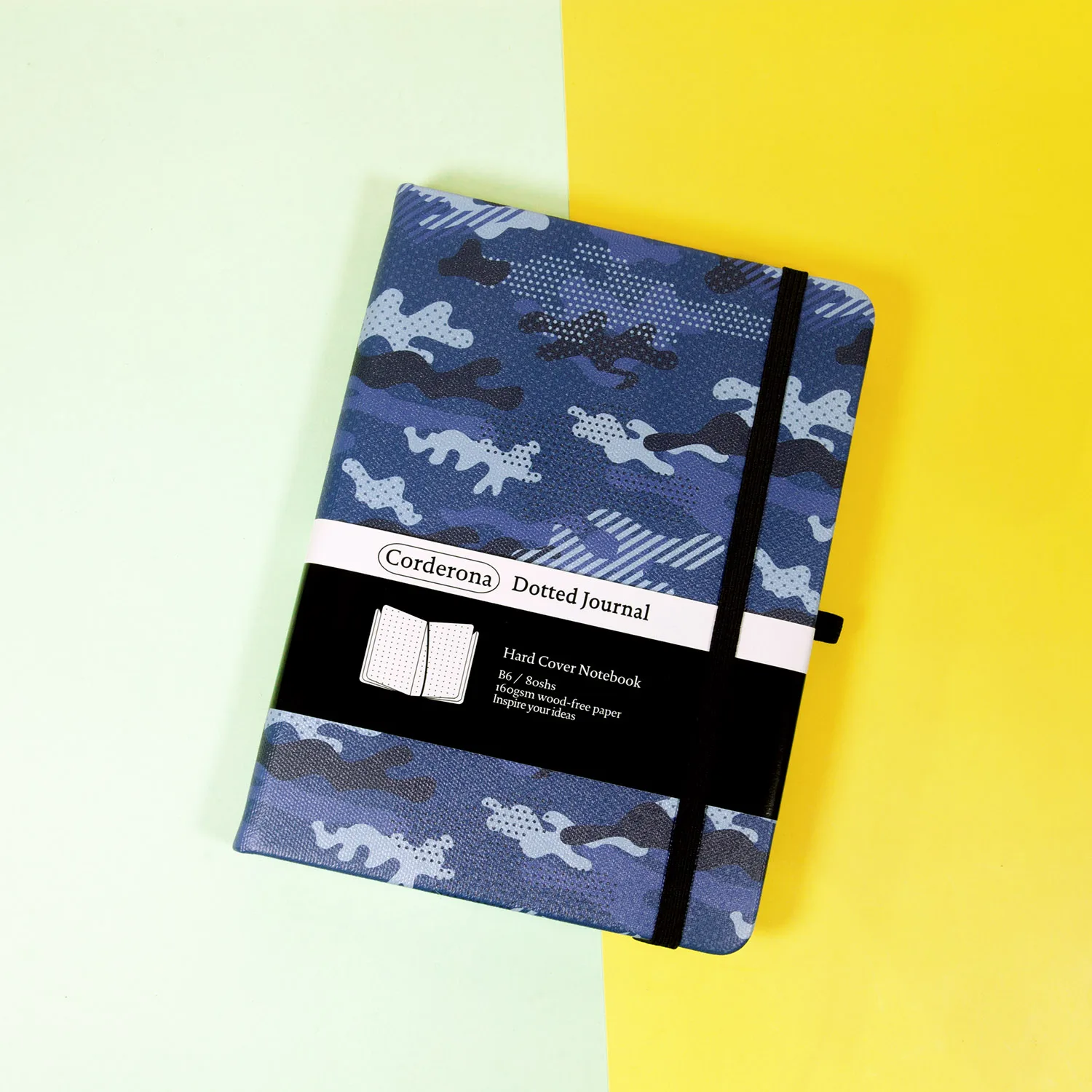 B6 Camouflage Gepunktete Journal Kugel Notebook Hard Cover Elastische Band Dicken Papier Reise Planer Tagebuch