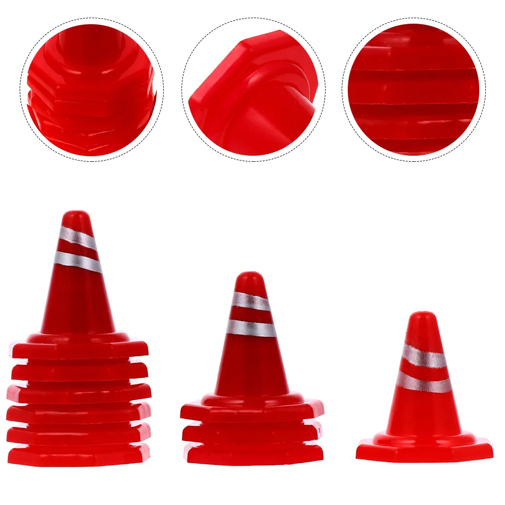 

Cones Traffic Road Mini Cone Roadblock Signs Toy Sign Safety Construction Kids Miniature Parking Toys Simulation Training Orange