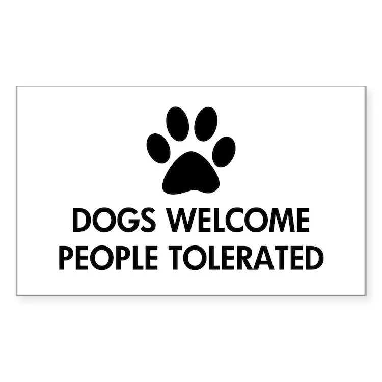 

Наклейка с собаками, приветственными людей (прямоугольная), прямоугольная, для декора ноутбука, спальни, автомобиля, милый мультяшный чемод...