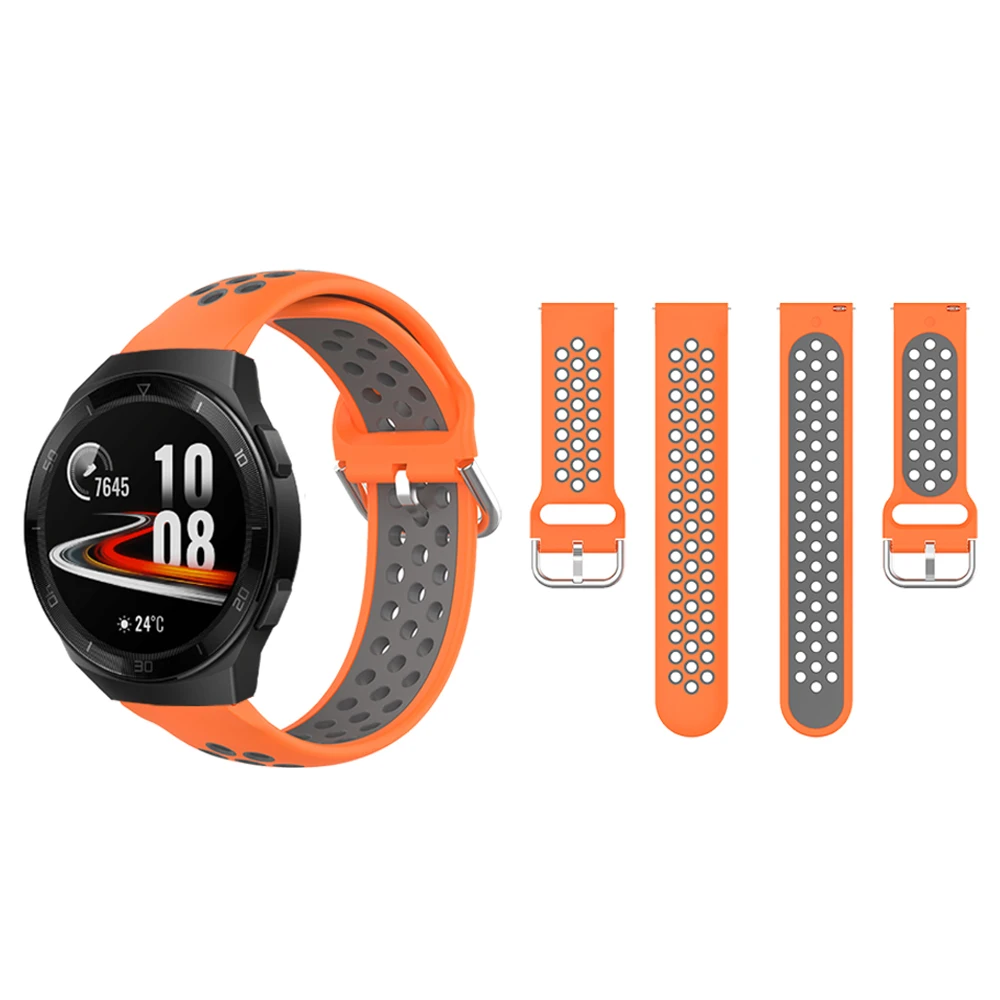 

For HUAWEI WATCH GT 2e Sport Silicone Band Smartwatch Wrist Huawei Watch 2 46mm Strap Replacement Bracelet Watchbands