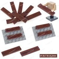board printed tiles 2431 wood grain 14 building block moc figures chalet diy accessories bricks model child christmas gift toys