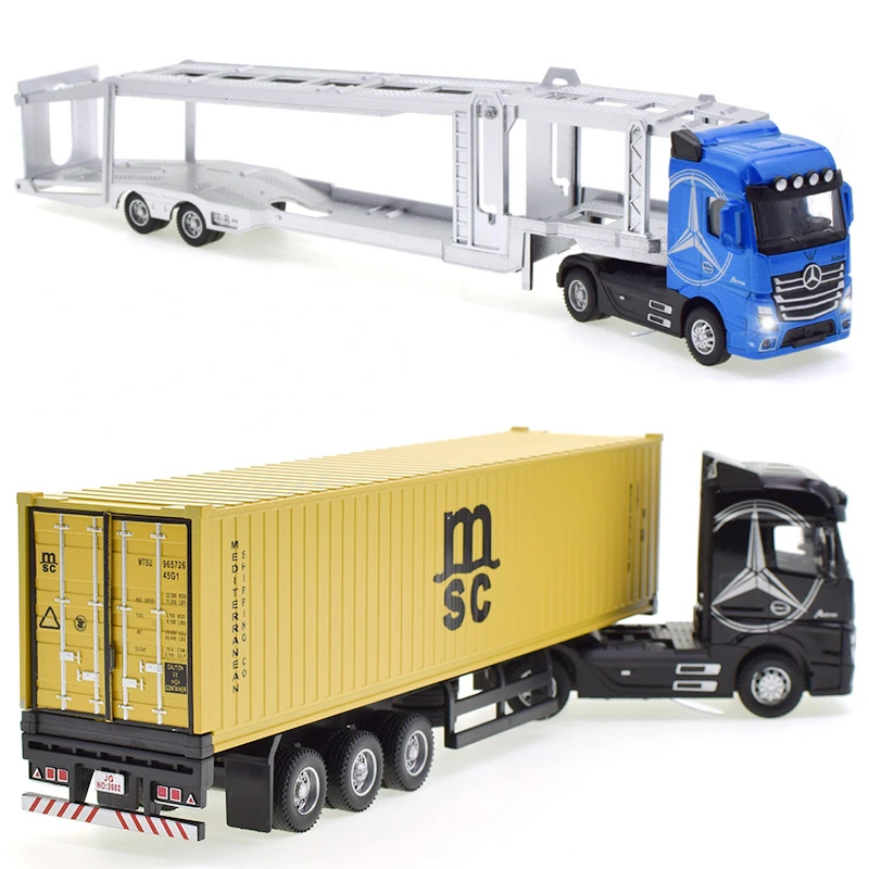 

Simulation 1:50 Diecast Tow Truck Model Alloy Truck Head Double Deck Truck Transporter Model Toy Vehicles Boy Toys Gift Birthday