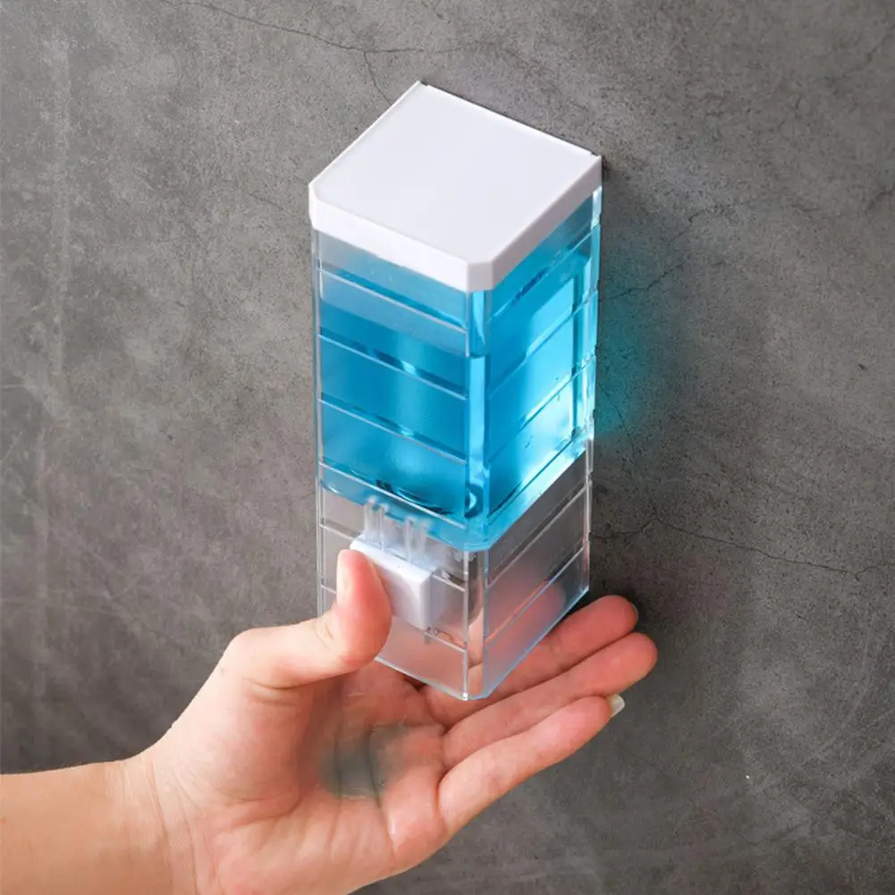 

[ READY STOCK ] 250ml Manual Soap Dispenser Transparent Wall-mounted Bathroom Sanitizer Shampoo Shower Gel Container Bottle