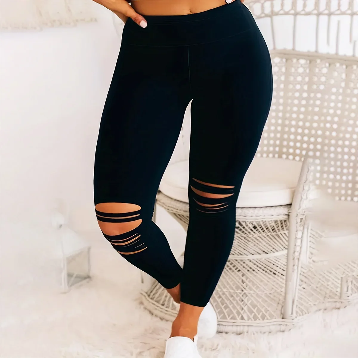 Плюс размер плюс женские модные тканые плащи с высокой талией сексуальные