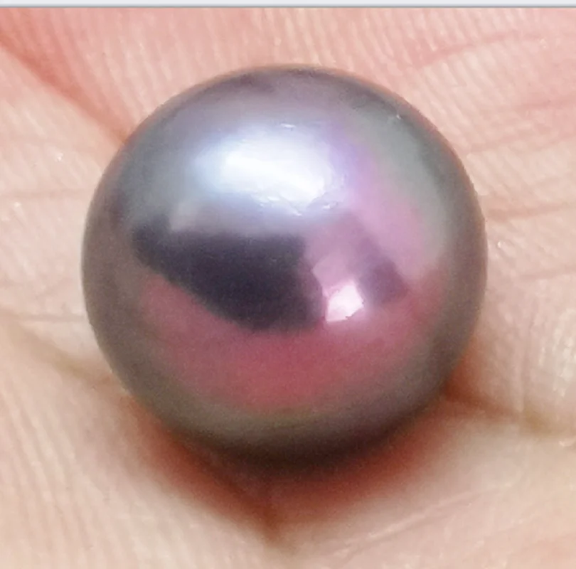 

Огромный 14 мм натуральный южный морской настоящий черный синий круглый свободный жемчуг без отверстий драгоценные камни 2885