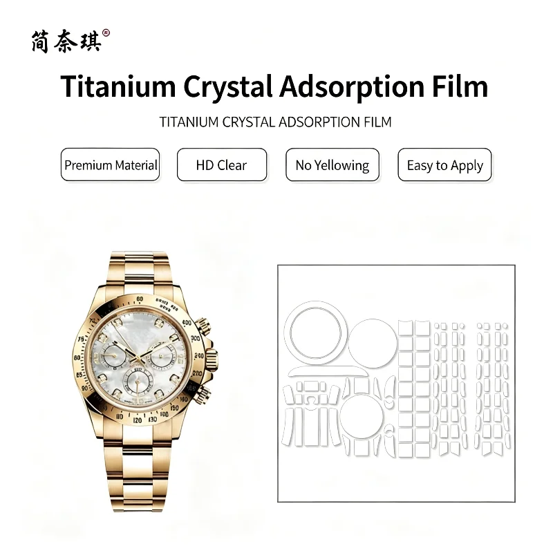 Фото В наличии: Защитная пленка Jiannaiqi для часов ROLEX Daytona 116528, полный комплект, невидимая, водонепроницаемая, антицарапинная, титановая защита №1