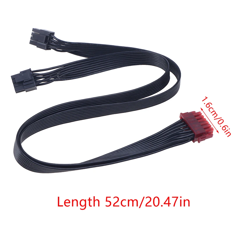 

Кабель питания 52 см, кабель питания с 12 контактами на 2 контакта Pci-e, 8 контактов (6 + 2 контакта) для видеокарты Psu, линейный кабель для модуля питания Enermax