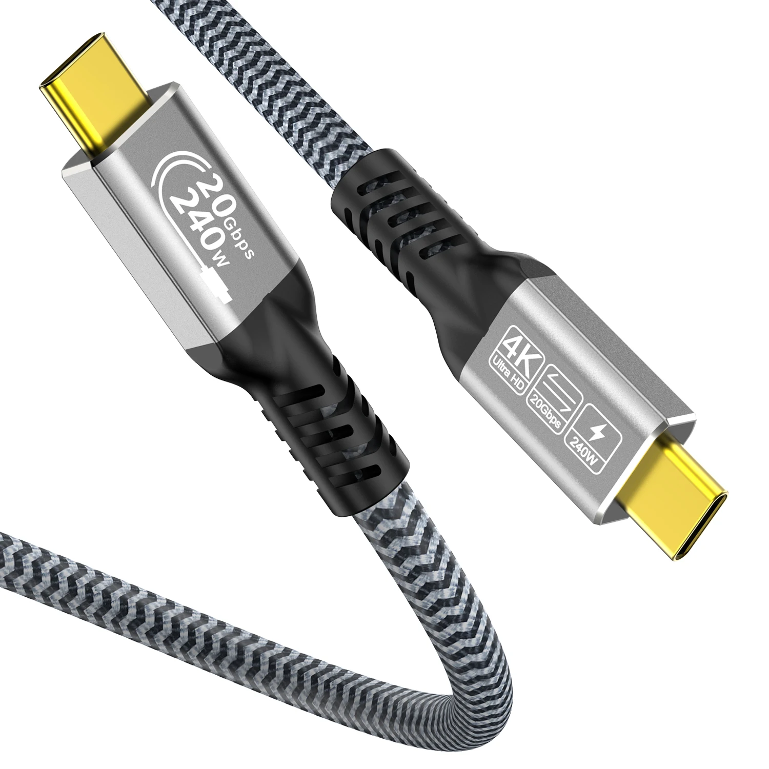 Thunderbolt 3 USB 3.2 Type-C 20 Гбит/с 240 Вт Кабель для быстрой зарядки 4K папа-папа Линия