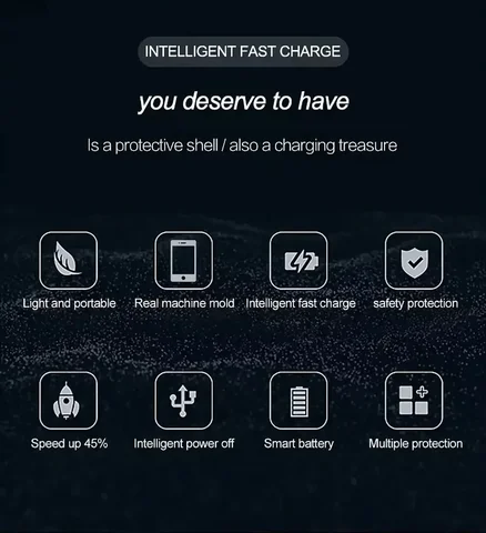 Чехол Power Case для iPhone 16 Pro, умный чехол для зарядного устройства, аккумуляторная батарея, аккумуляторная батарея, внешняя крышка для зарядки аккумулятора