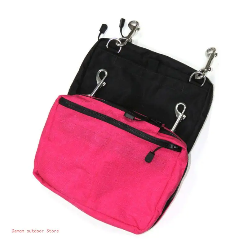 

Drifting Diving Gear Storage Bag Purse Side Mount Pocket Zipper with Hooks