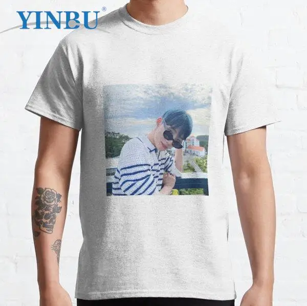 

Мужская короткая футболка YINBU высокого качества, новинка, модная футболка с графическим принтом Boyz chanhee