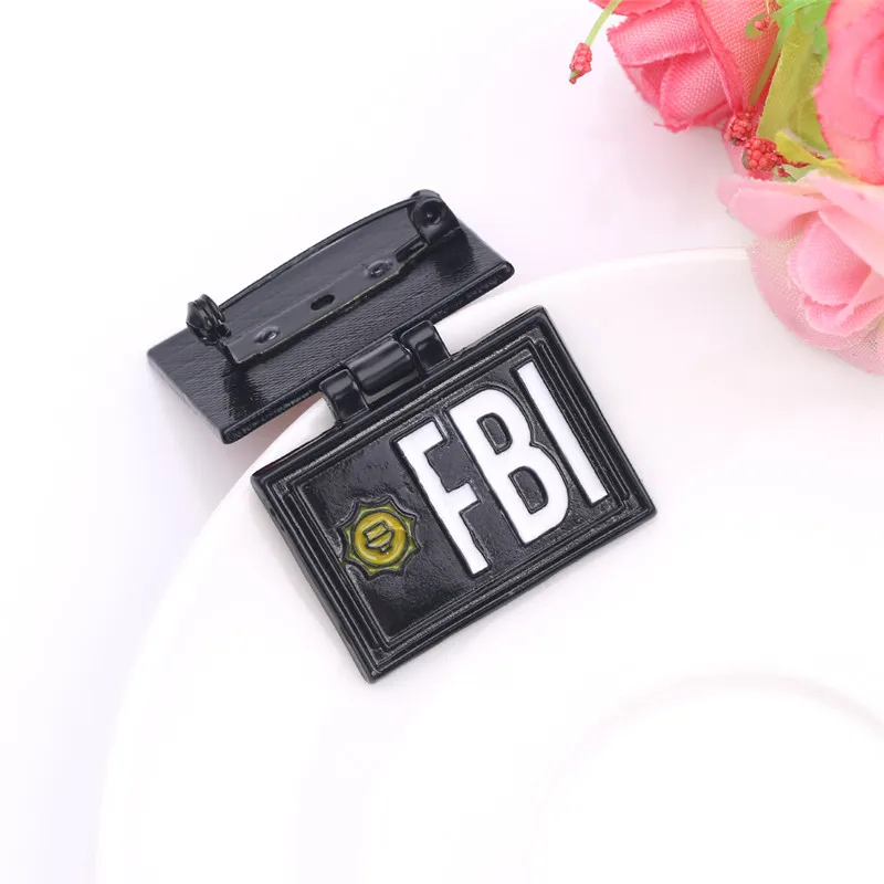 X-Files FBI Fox Mulder ID Card Эмаль Броши Модные Булавки Из Цинкового Сплава Унисекс
