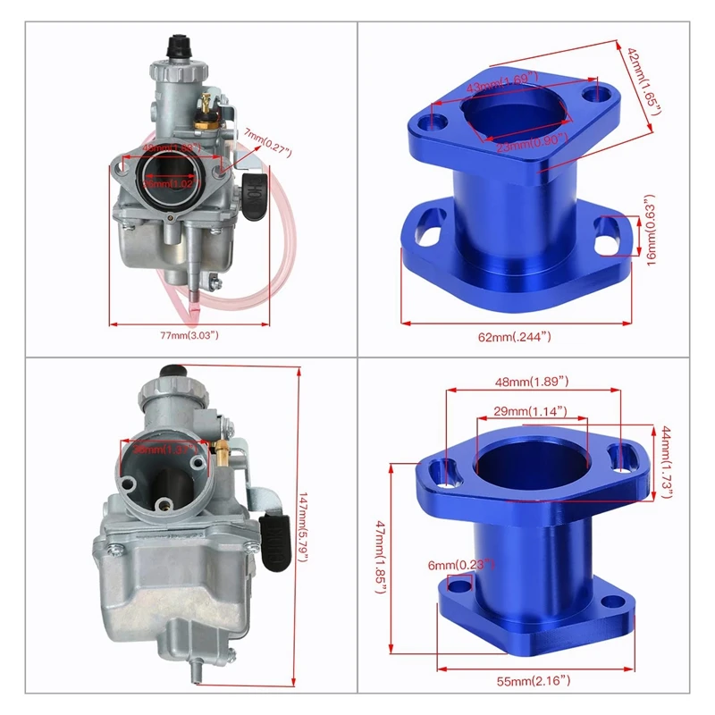 VM22 впускная труба карбюратора набор воздушных фильтров автомобильные