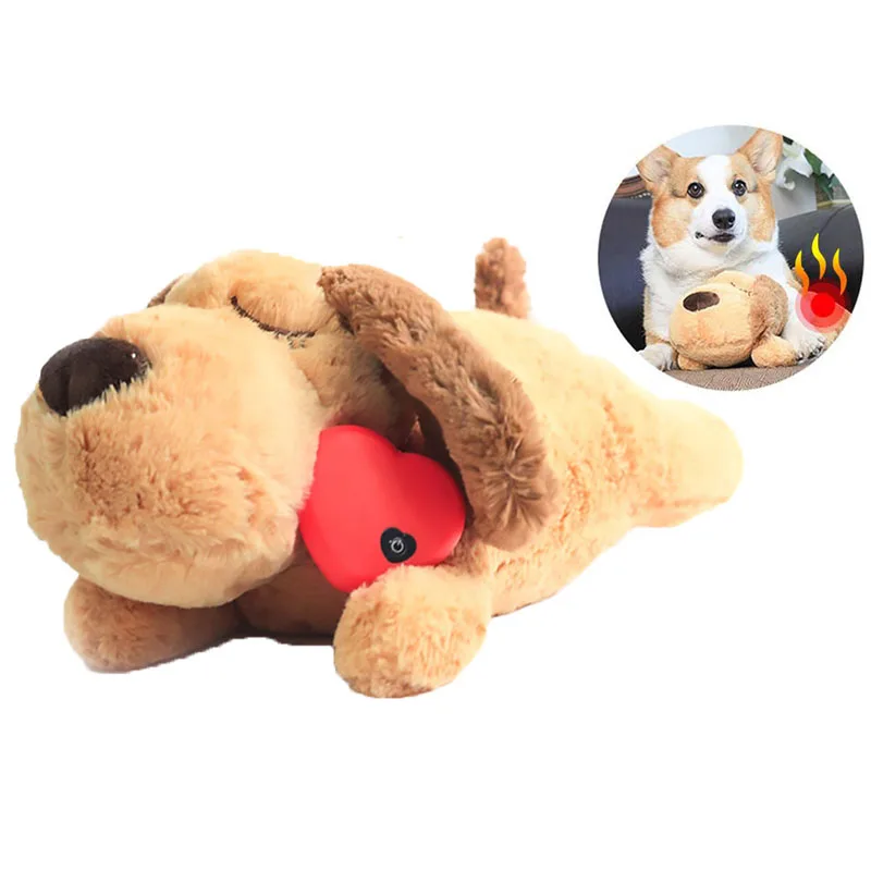 

Anxiety Relief Sleep Aid Doll Durable Dog Chew Toys Pet Calming Behavioral Training Hot Sale Plush Toy Dog Heartbeat Puppy Pet