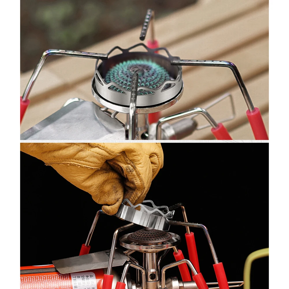 Уличная газовая плита для кемпинга с защитой от ветра и огня энергосберегающая