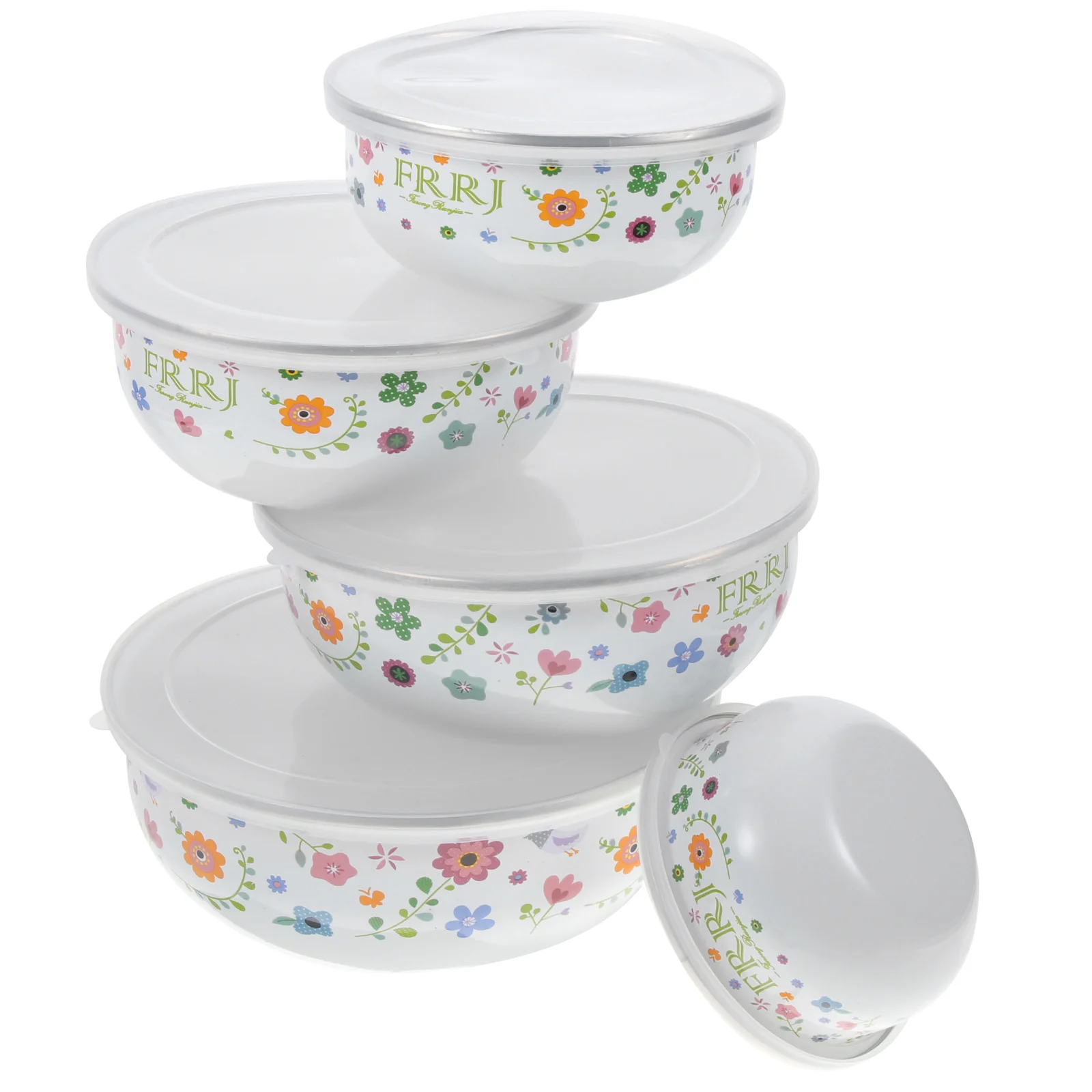 

Enamel Preservation Bowl Egg Mixing Food Soup Serving Pasta Container Bowls Lids Salad Fridge Deepen Fruit Baby