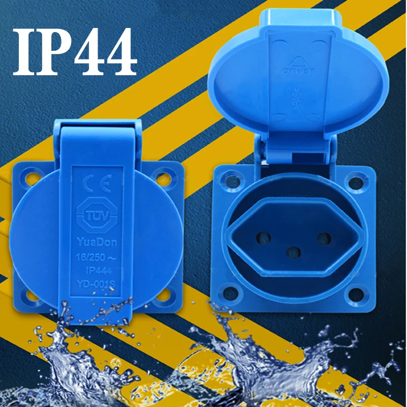 

15A 250V 50x50mm IP44 Swiss Wall Socket Waterproof Electric Plug Cover Outdoor Wall Switch Protection Cover Socket Dust-proof