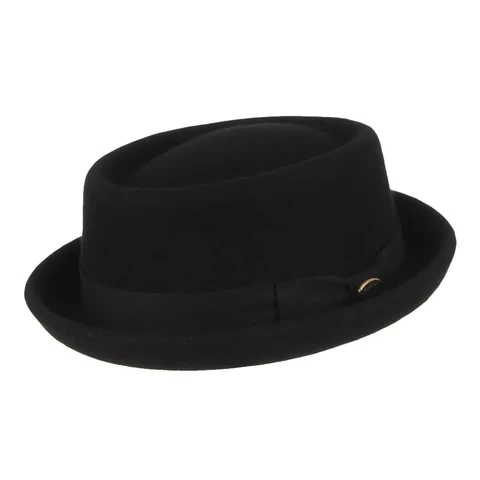 Шляпа-федора GEMVIE из 100% шерсти для мужчин и женщин, винтажная Федора с изогнутыми полями, свиной пирог, шерстяная Осенняя шапка зимой