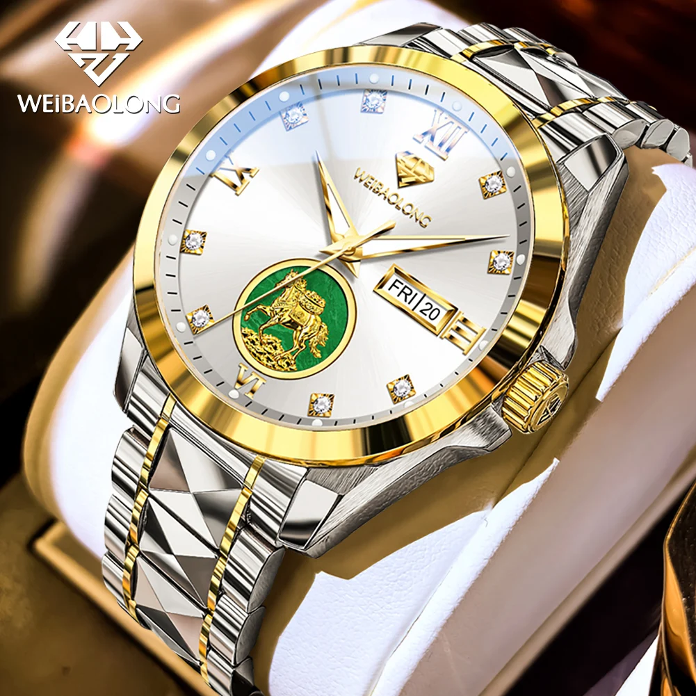 Фото Мужские часы WEiBAOLONG 3816 Zodiac с механическим импортным механизмом, функцией ночной подсветки, водонепроницаемостью 50 м, из нержавеющей стали. №3