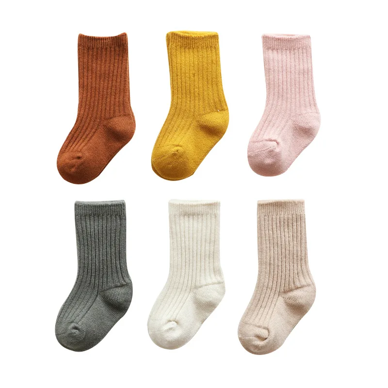 

Winter Cotton Thicken Children's Socks Baby Kids Warm Tube Socks Toddler Boys Girls Solid Floor Stripes Socks Baby Cheap Stuff