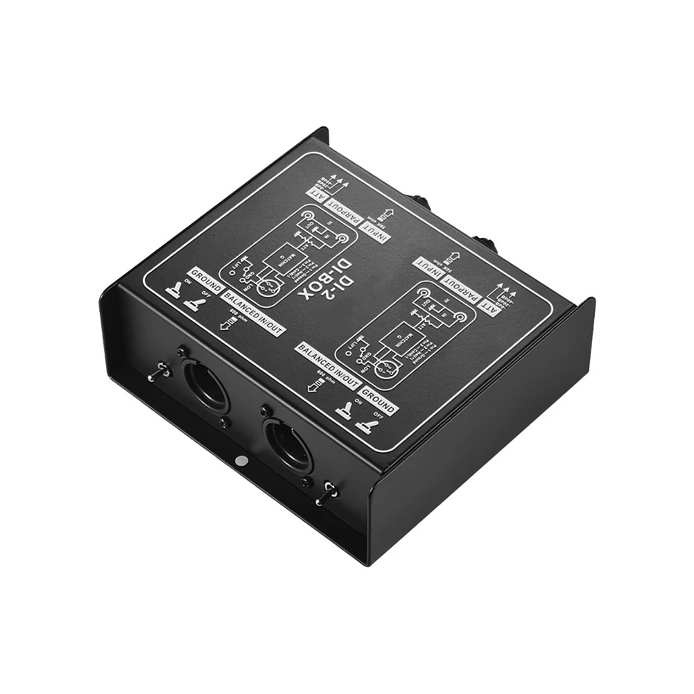 

DI-2 Audio Isolator Passive Audio DI Box Audio Noise Canceller Guitar Isolator Resistor Anti-Noise Audio Converter