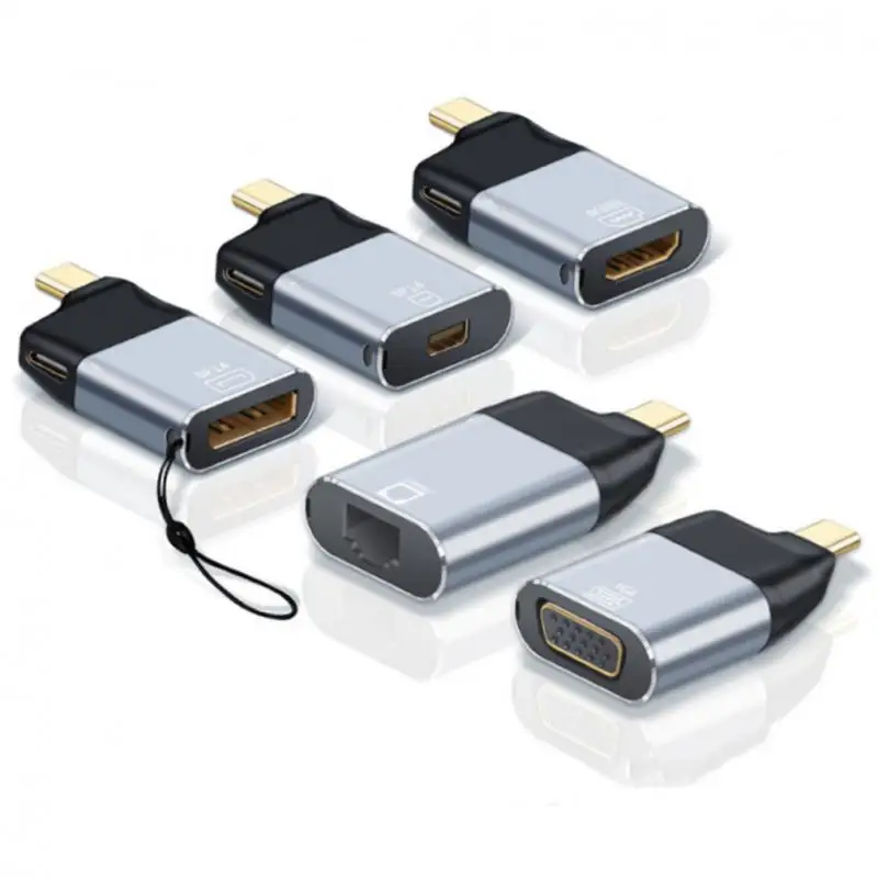 

4k60hz Mini Dp Vga Adapter Multi-function Computer Accessories Pd 100w Cable 4k Converter Support 3d Visual Effect