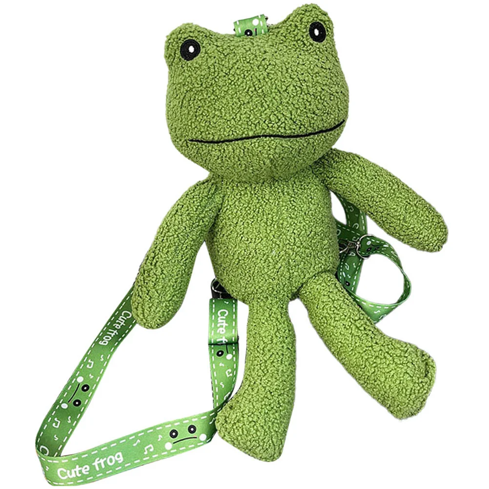 

Cartoon Frog Purse Plush Frog Backpack Bag Adorable Shoulder Bag Plush Frog Bag