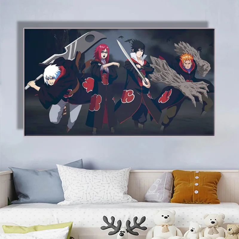 

Naruto Anime Decor Picture Prints Akatsuki Manga Sasuke Canvas Painting Wall Art Home Decor Living Room Kid Bedroom Decor Poster