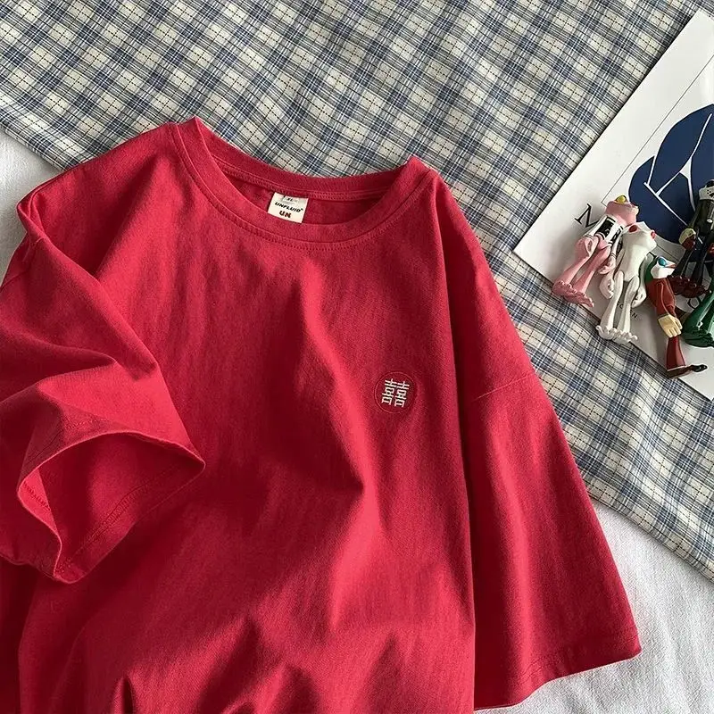 Футболка с коротким рукавом для девочек новинка 2022 Корейская версия свободного